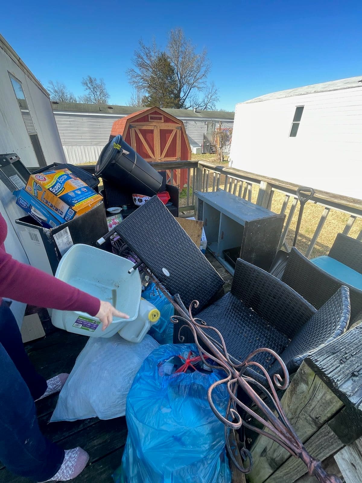 Deck Clutter Cleanout in Greensboro